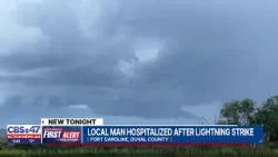 Man struck by lightning while doing yardwork in Jacksonville neighborhood